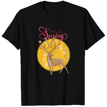 Discover Hello Spring with cute deer T Shirts