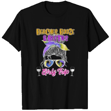 Discover Beaches Booze Besties Girls Trip Spring Break T Shirts