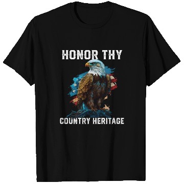 Discover Honor Thy Country Heritage American Bald Eagle T Shirts