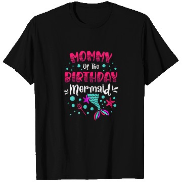 Discover Mommy Of The Birthday Mermaid Lover Mommy T Shirts