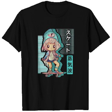 Discover Skater Chibi Anime Skateboard Japanese Vaporwave A T Shirts