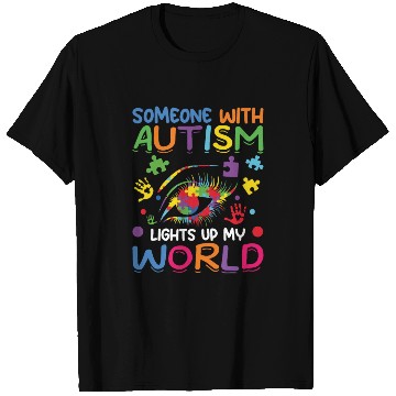Discover Someone with autism lights up my world T Shirts
