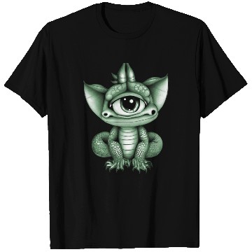 Discover cute adorable one eyed dragon green T Shirts
