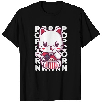 Discover Cat Eating Popcorn T Shirts