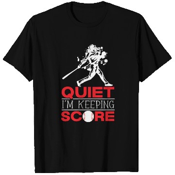 Discover Quiet I'm Keeping Score Baseball Player Sports T Shirts