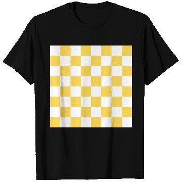 Discover Yellow checker rectangle background. T Shirts