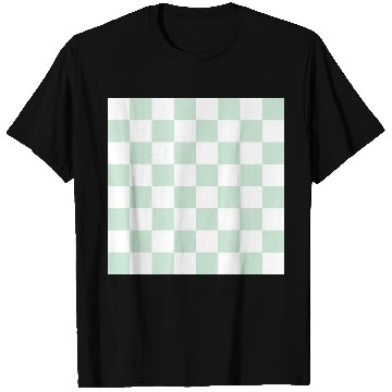 Discover Green pastel checker rectangle background. T Shirts