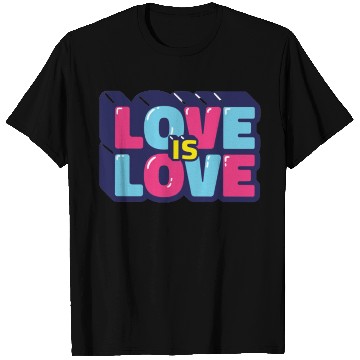 Discover Love is love retro T Shirts