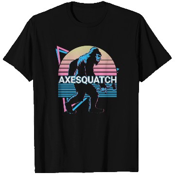 Discover Funny Axe Throwing Bigfoot Sasquatch Ax Thrower T Shirts