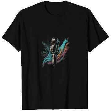 Discover AV Technician Sound Waves Microphone Audio Music T Shirts