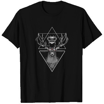 Discover Witch Eye Evil Deer Pentagram Satanic Witchcraft T Shirts