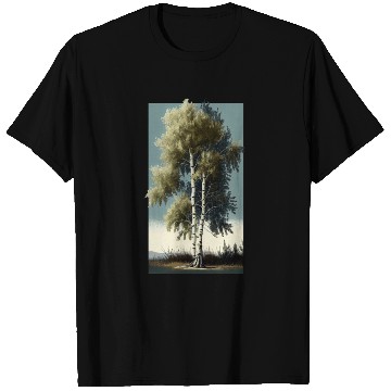 Discover Minimalist Birch Tree Art for Any Home T Shirts