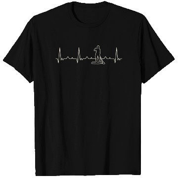 Discover Paddle Board Guy. Heart. Love. EKG. Pulse. Beat. T Shirts