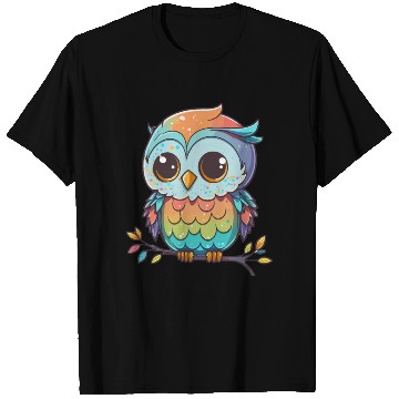 Discover Kawaii colorful owl T Shirts