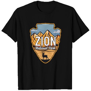 Discover Zion US National Park Arrowhead Deer Mountains T Shirts