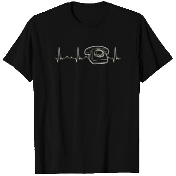 Discover Phone Telephone Classic. Heart. Love. EKG. Pulse. T Shirts