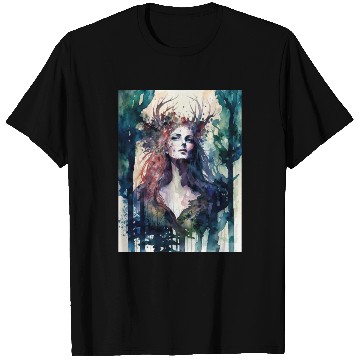 Discover Nature Goddess - Woodland Witchy Forest Greenwoman T Shirts