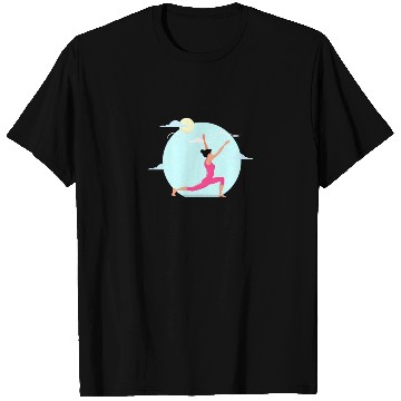 Discover Yoga Exercise Training Sport Pose T Shirts