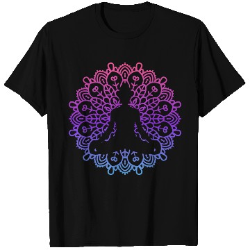 Discover Yoga Meditation Mandala Vector T Shirts
