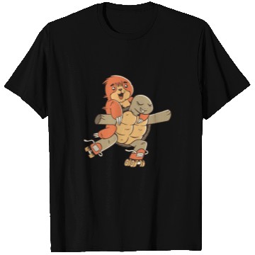 Discover Sloth and turtle roller skating T Shirts