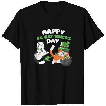 Discover Cat Happy St Catricks Day Ireland T Shirts