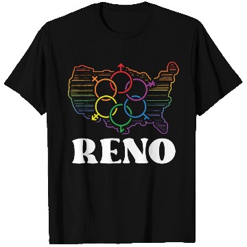 Discover Reno Pride Flag Pride Month LGBTQ Flag LGBT Commun T Shirts