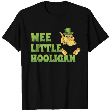 Discover Wee Little Hooligan t-rex Dinosaur St Patrick Day T Shirts