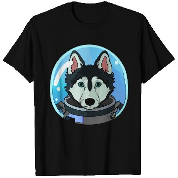 Discover Husky Dog Cosmonaut Dog Lover Puppy Retro T Shirts