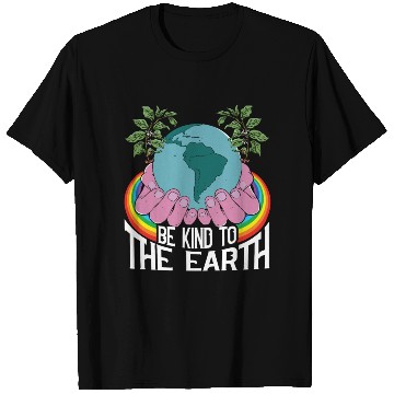 Discover Be Kind To The Earth Rainbow Natural Environment T Shirts
