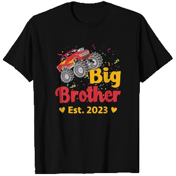 Discover Big Brother Est 2023 Monster Truck T Shirts