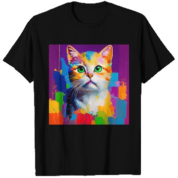 Discover Oil Painting Style Cat Portrait Design for Cat T Shirts