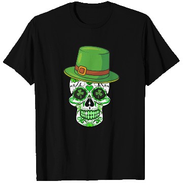 Discover Sugar Skull Saint Patricks Day of the Dead T Shirts