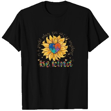 Discover Be Kind Sunflower Autism Awareness T Shirts
