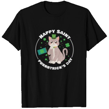 Discover Cat Happy St Purrrtricks Day Ireland T Shirts