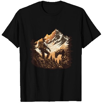 Discover walking in mountains T Shirts