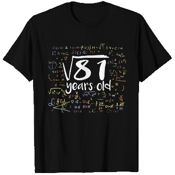 Discover 9th Birthday Square Root of 81: 9 Years Old Gift T Shirts