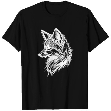Discover Cute Elegant Fox In Tattoo Ink T Shirts