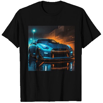Discover neon blue car design T Shirts
