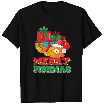Discover Merry Fishmas Christmas Fish Lover Fisherman Ugly T Shirts