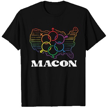 Discover Macon Pride Month Pride Flag LGBT Community LGBTQ T Shirts
