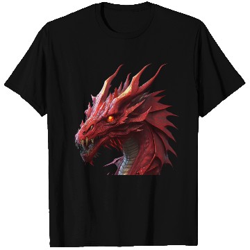 Discover red fierce dragon T Shirts