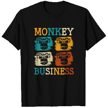 Discover Banana Chimpanzee Colorful Hairy T Shirts