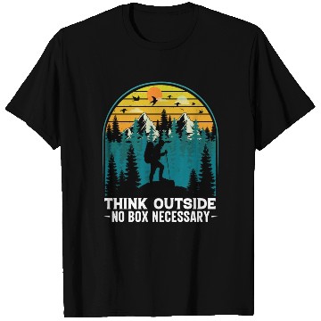 Discover Think Outside No Box Hiking Nature Camping T Shirts