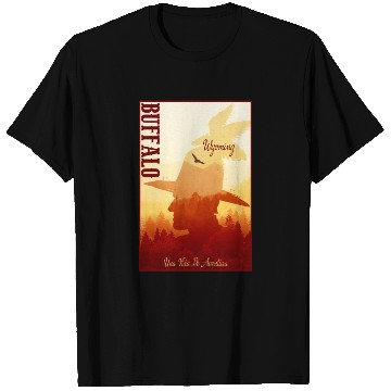 Discover Buffalo Wyoming wild west town T Shirts