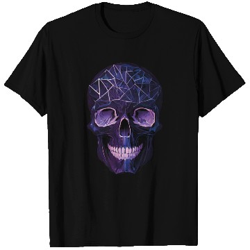 Discover Purple Violet Geometric Design Skull T Shirts