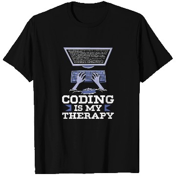 Discover Coding Is My Therapy Coder Code Programmer T Shirts