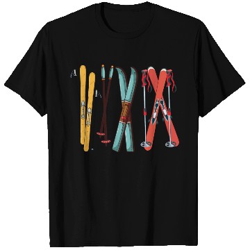 Discover Funny Skiing Colorful Ski Skier Gift T Shirts