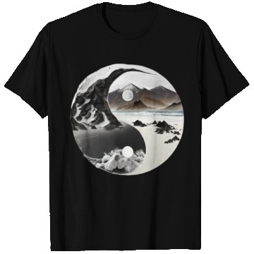 Discover Ying Yang - mountains - beach T Shirts