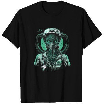 Discover Alien Nurse Stethoscope Syringe UFO T Shirts