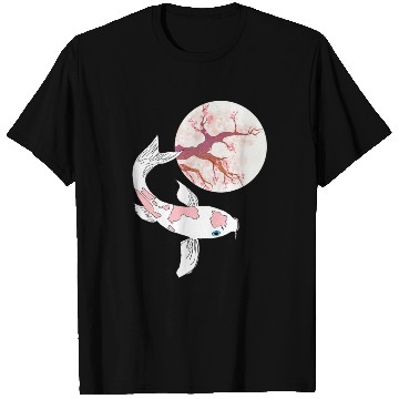 Discover Koi Sakura Tree Moon Cherry Blossom Nishikigoi Jap T Shirts